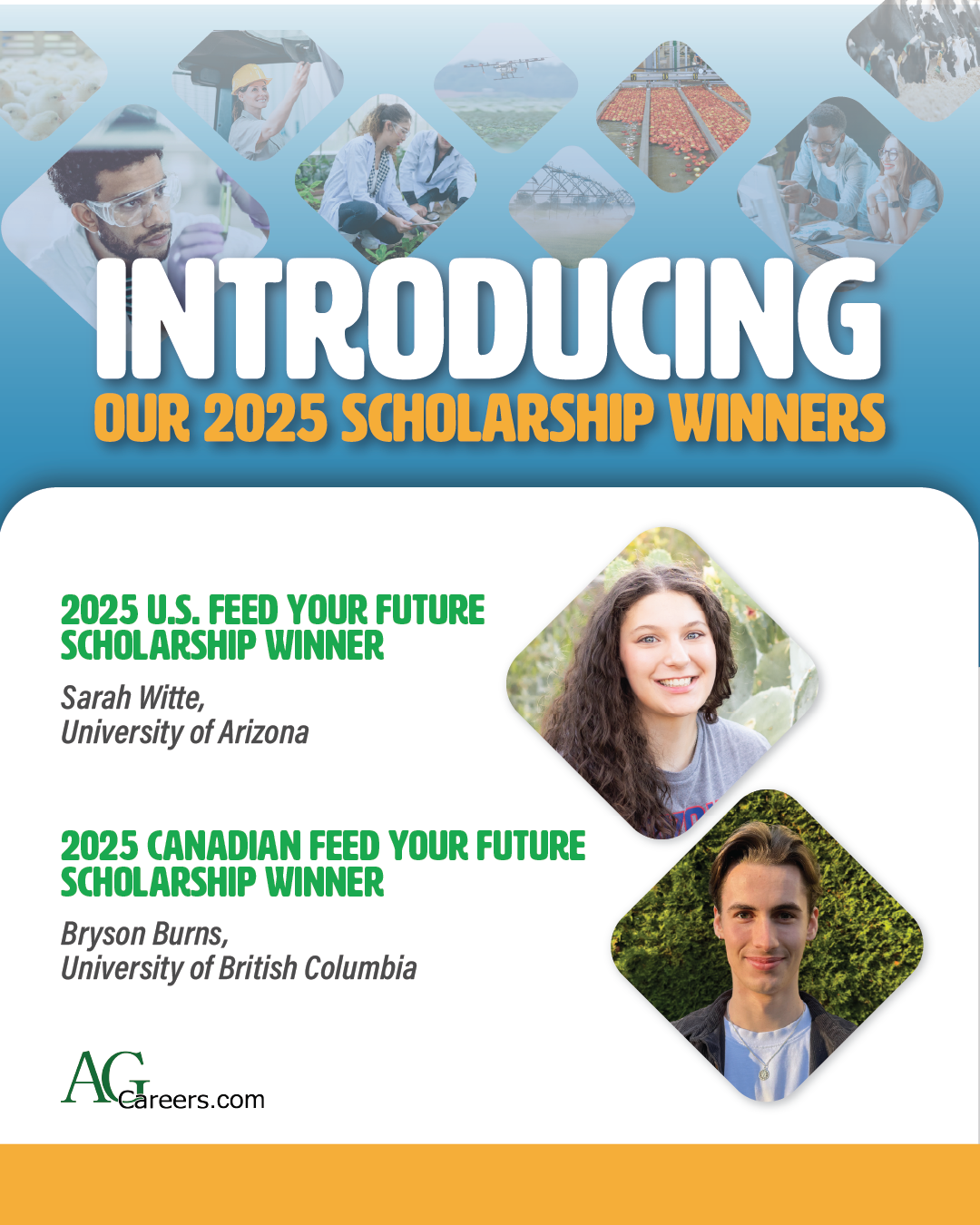 Introducing our 2025 Scholarship Winners Sarah Witte and Bryson Burns
